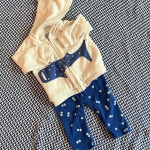 Christian Robinson terrycloth hoodie with matching polka dot leggings